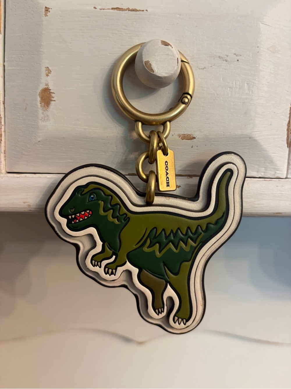 Coach Rexy Charm with Brass Hardware